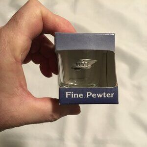 Red Wing Shoes 100th Anniversary Shot Glass With Pewter Logo NIB